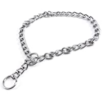 Ecloud Shop® Cadena retorcida Octogonal Sola Fila de Collar de Cuello de Mascota de Acero Inoxidable de Carbono S